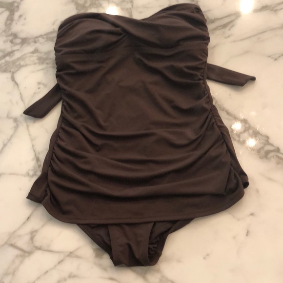 Jantzen halter swimsuit chocolate strapless 8 - Picture 2 of 7
